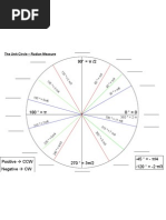 The Unit Circle - Radian Measure