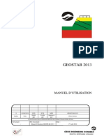 Manuel Utilisation GEOSTAB 2013 PDF