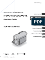 Sony DCR-HC47E Operating Instructions PDF