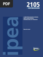 Arend, A Industrialização Do Brasil Ante a Nova Divisão Internacional Do Trabalho Ipea 2015