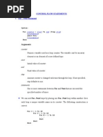 Control Flow Statements