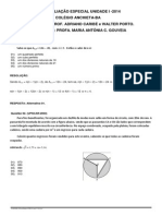 RESOLUÇÃO 2 Avaliação Matemática 3 EM U 1 2014