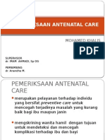 Pemeriksaan Antenatal Care