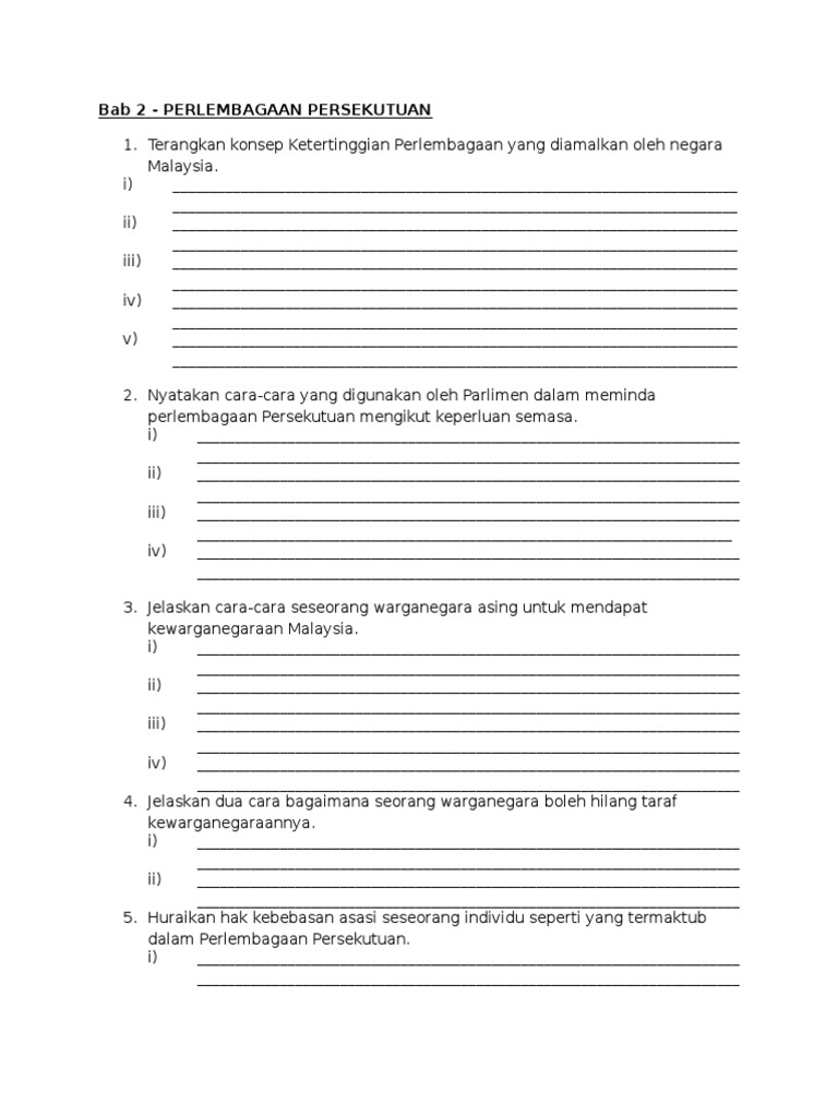 Bab 2 Perlembagaan Persekutuan Pdf