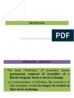 Delisting: Strategic Financial Management