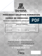 1a Fase Prova Bahiana Medicina Prosef 2014 1