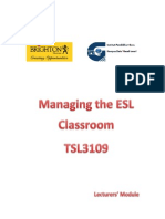Module Managing The Esl Classroom tsl3109 PDF