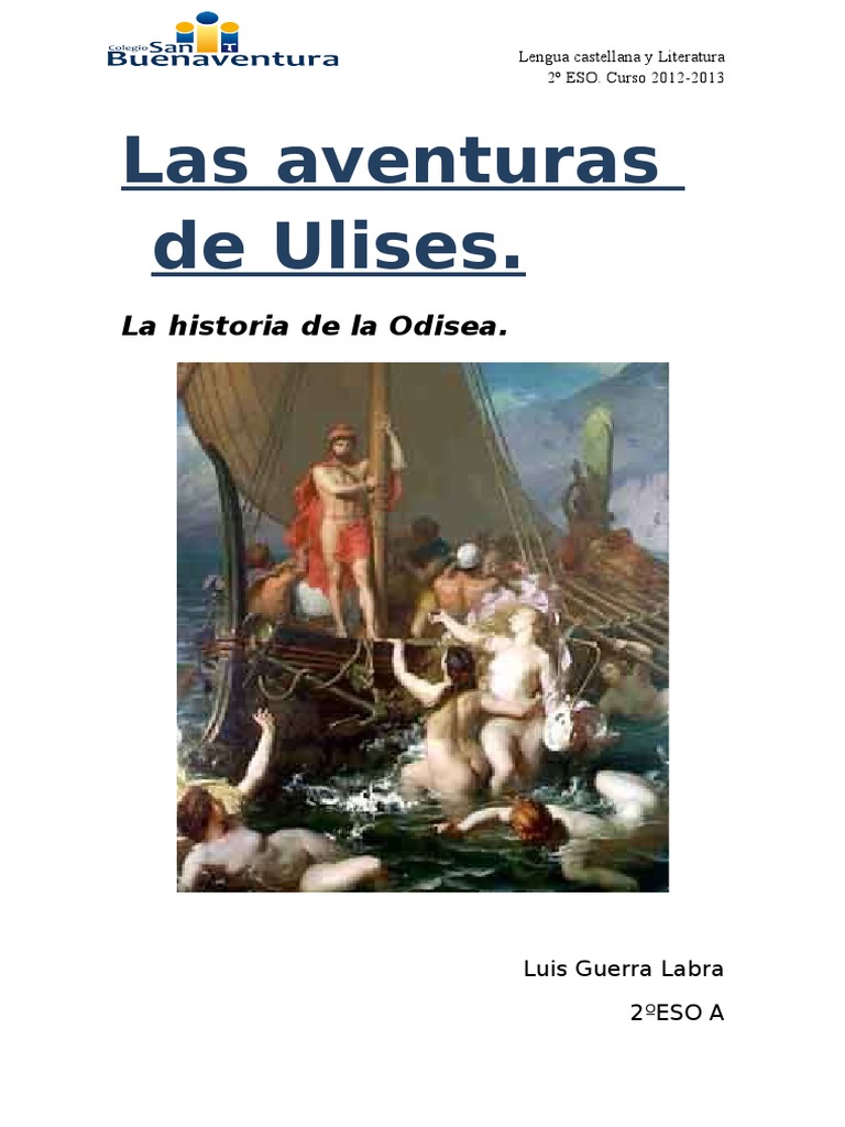 Aventuras de Ulises en la Odisea | PDF | Odiseo | Odisea
