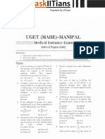 Manipal Paper 2012