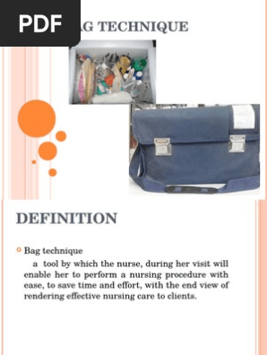 Bag Technique Pdf Sterilization Microbiology Hand Washing