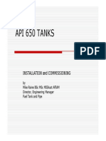 Installation and Commissioning of API 650 Tanks (Presentation Without Audio)