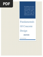 Fundamentals of Concrete Design