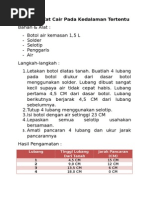 Tekanan Zat Cair Pada Kedalaman Tertentu