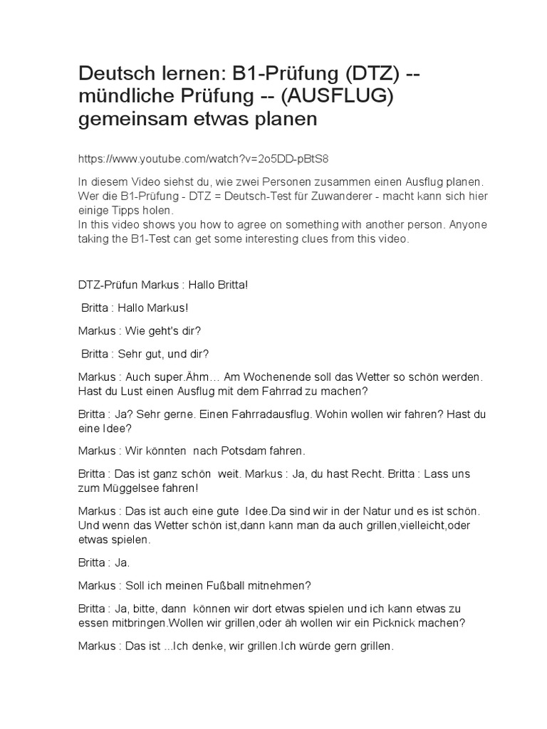 Etwas dtz gemeinsam planen b1 Almanca B1