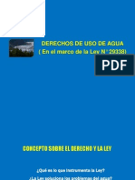 Gestión Multisectorial del Agua en el Marco de la Ley de Recursos Hídricos