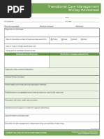 Transitional Care Management 30 Day Worksheet