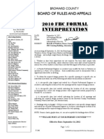 2010 FBC Formal Interpretation: Board of Rules and Appeals