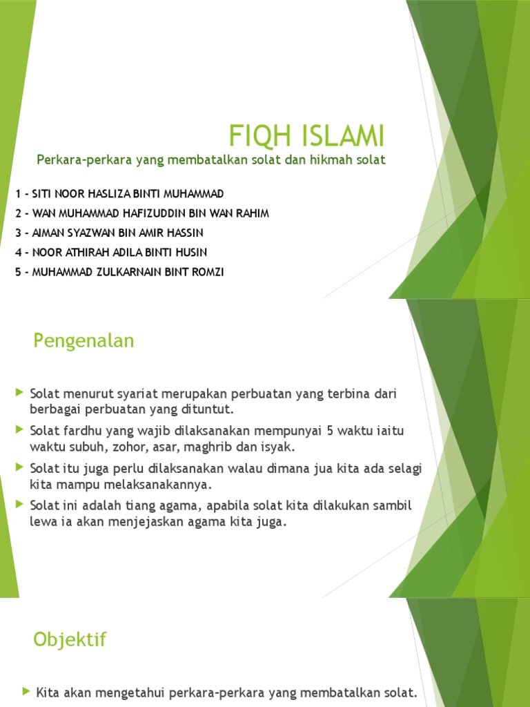 Fiqh Islami Perkara Membatalkan Solat Dan Hikmah Solat Pdf