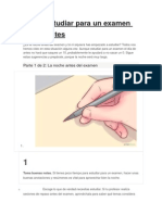 Cómo Estudiar para Un Examen Un Día Antes