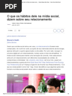 O Que Os Hábitos Dele Na Mídia Social, Dizem Sobre..