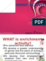 Enrichment Activity: BY: Dharshini A/P Krishnan Morthy