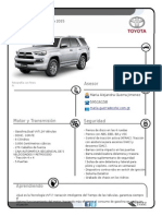 Espesificaciones Cotizacion 4 RUNNER Agencia