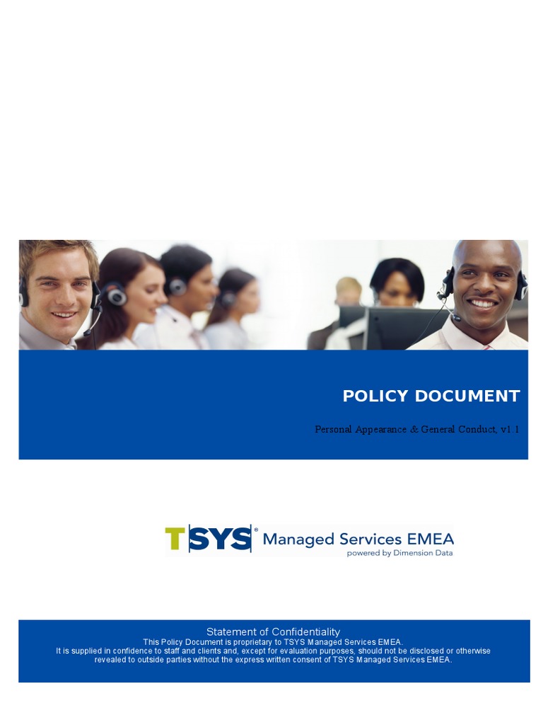 Personal Appearance and General Conduct Policy v1 6 PDF Clothing Fashion