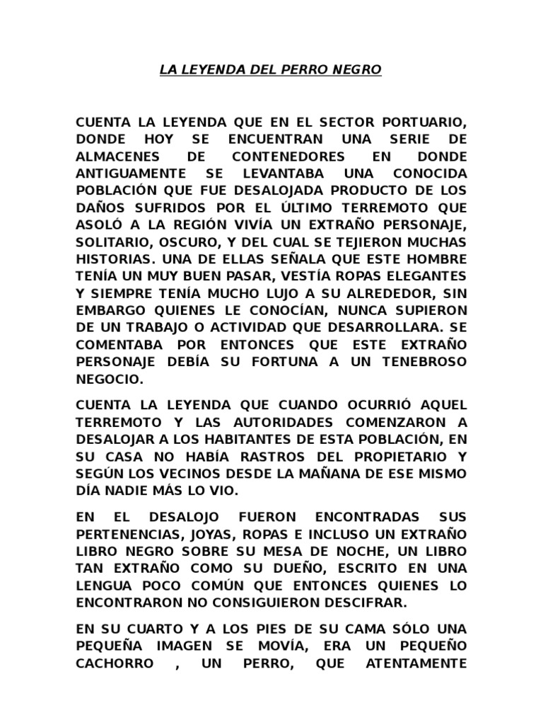 La Leyenda Del Perro Negro | PDF