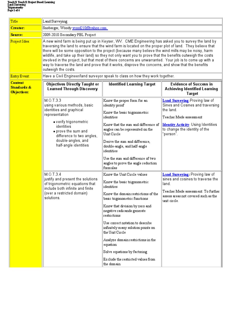 Land Surveying | PDF | Trigonometric Functions | Trigonometry