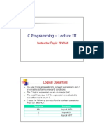 C Programming - Lecture III