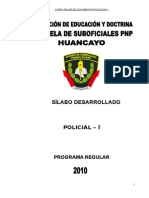 Silabus Desarrollado de Documentacion Policial I - 2010