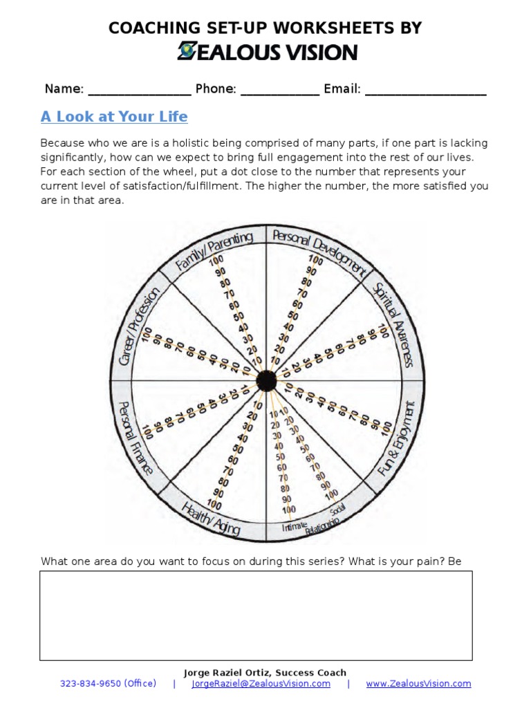 Success Coaching Worksheet | PDF