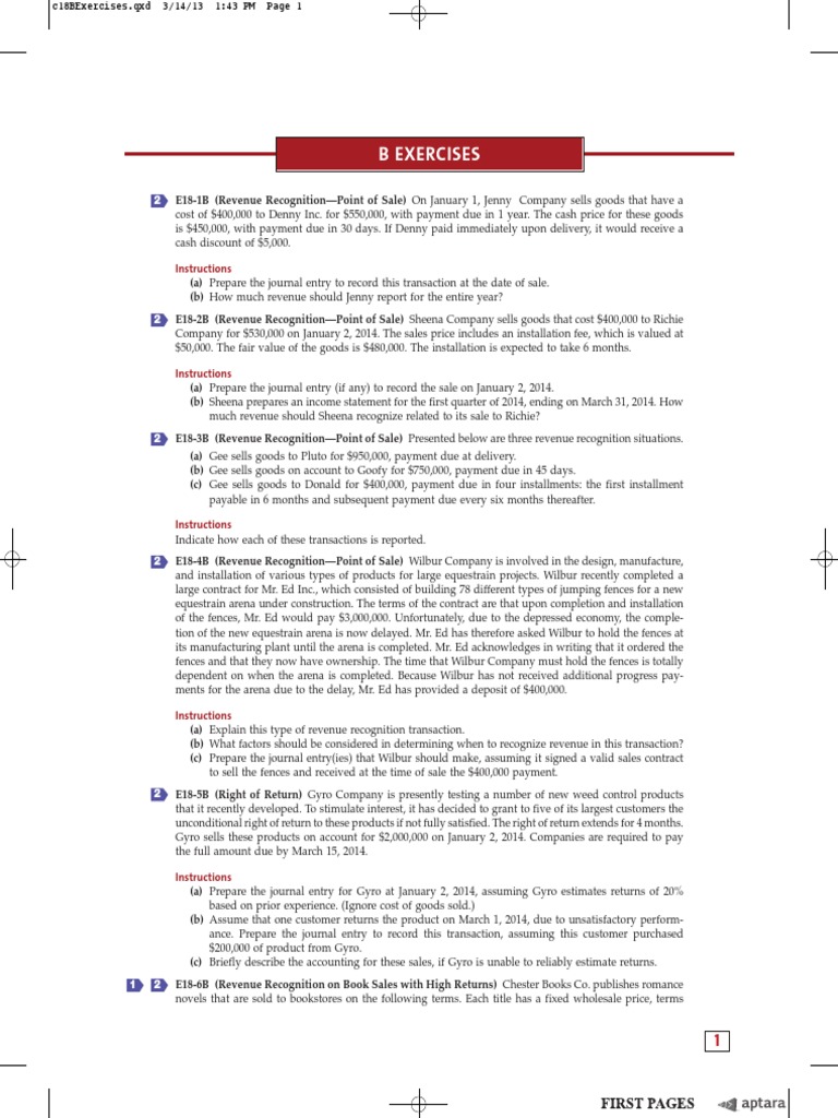 Revenue Recognition Scenarios and Journal Entries | PDF | Franchising ...