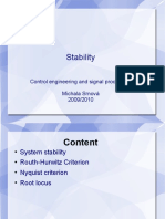 Stability: Control Engineering and Signal Processing Michala Srnová 2009/2010