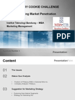 Pillsbury Cookie Challenge Increasing Market Penetration: Institut Teknologi Bandung - MBA Marketing Management