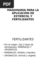 7 Maquinaria para La Aplicaciòn de Estièrcol y Fetilizantes