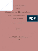 V.M. Chiappa - Noticias Bibliográficas Sobre La Colección de Historiadores de Chile