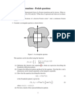 Fourier Transformations - Prelab Questions