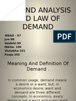 Demand Analysis and Law of Demand: Nikhil - 97 Jun-98 Vaidehi-99 Nikita-100 Vishakha-101 Pooja-102