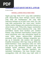 Download Terjemah Kitab Syumusul Anwar by batraz79 SN272257782 doc pdf