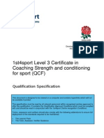 L3 Certificate in Coaching Strength and Conditioning For Sport (QCF) QS V2 221014