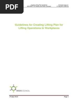 Lifting Plan Guidelines