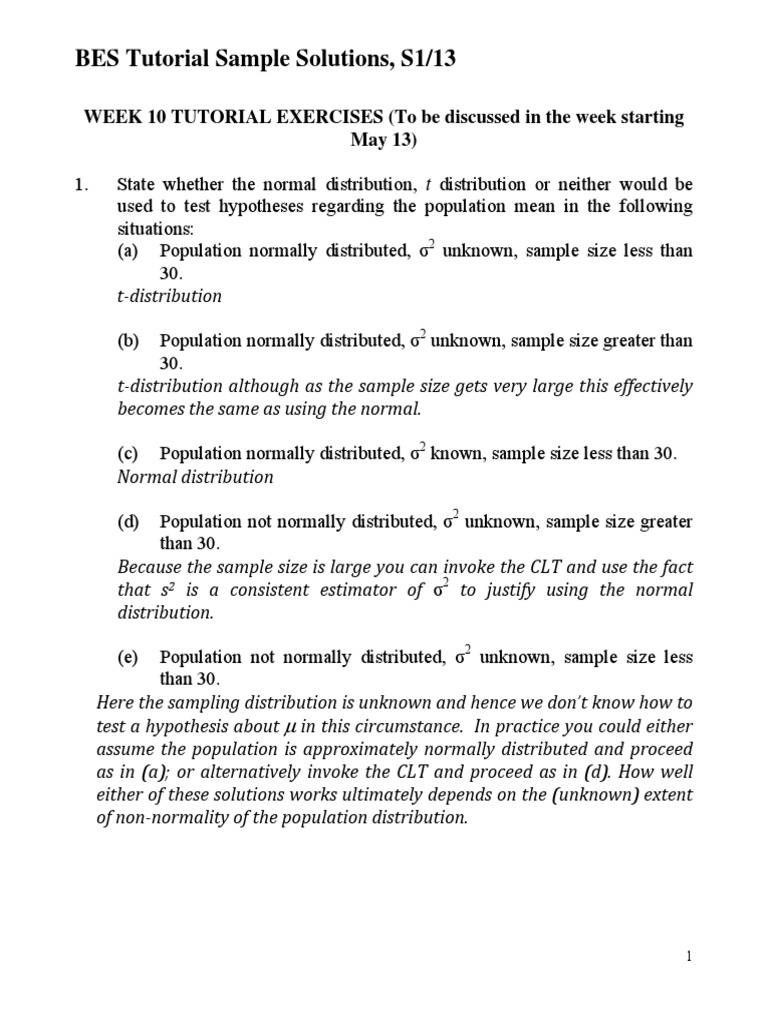 Statistical Hypothesis Testing Guide | PDF | Normal Distribution ...