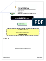 MATHS Paper 3 Memo March 2010