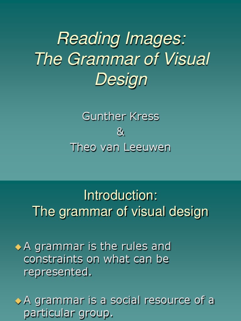 Visual Design Grammar Explained | PDF | Social Science | Language Arts ...