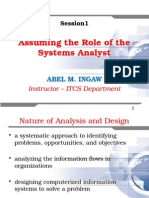 Assuming The Role of The Systems Analyst: Session1