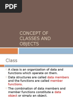 Concept of Classes and Objects