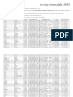 Trinity Timetable 2010 (By Surname)