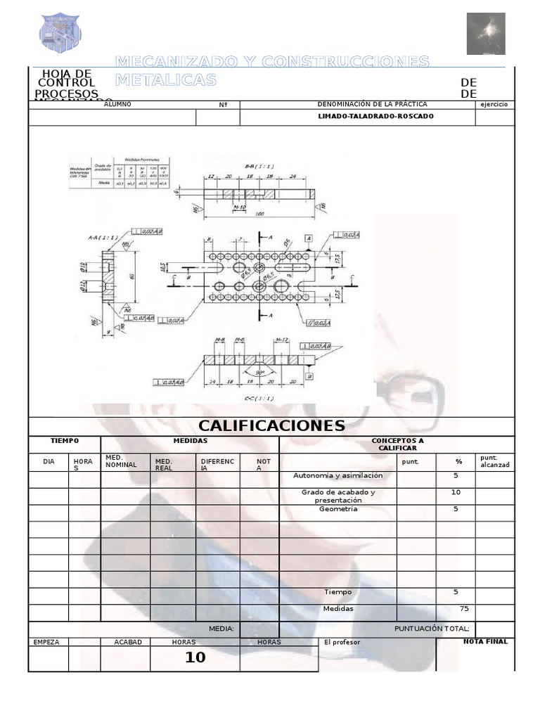 Hojas de Control de Procesos Fabricacion Rubricas | PDF