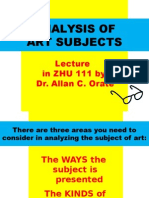 Module 1 Lecture Analysis of Subject